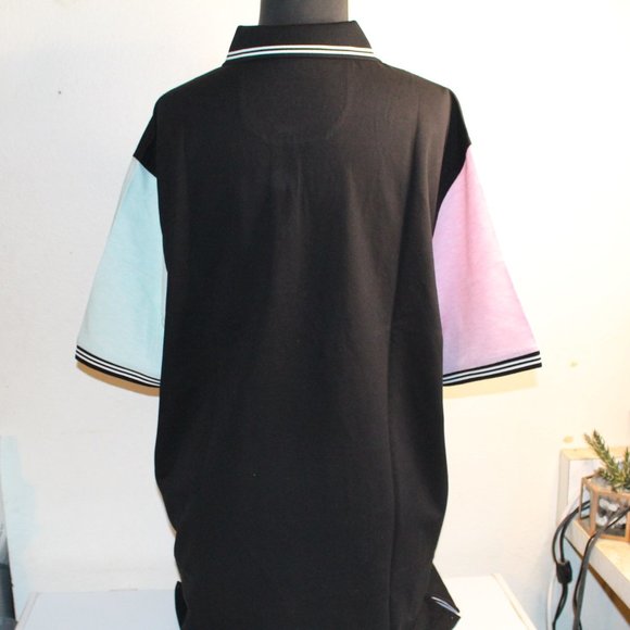 pink and blue sleeve polo shirt - Picture 2 of 7